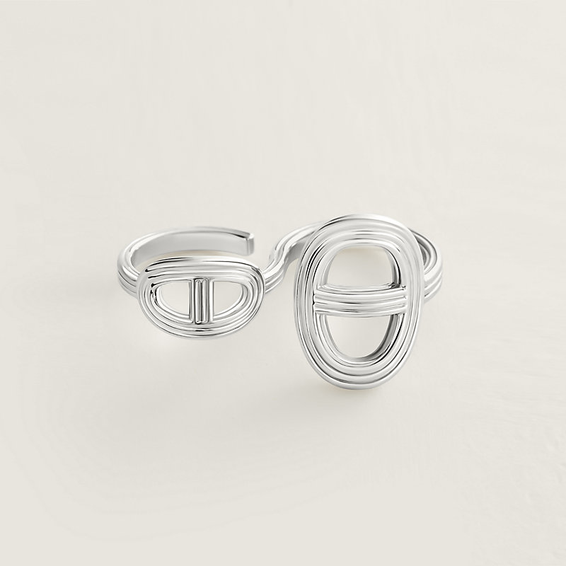 Chaine d'ancre 24 double ring, very large model | Hermès